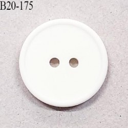 Bouton 20 mm en pvc couleur naturel 2 trous diamètre 20 mm épaisseur 3 mm prix à l'unité