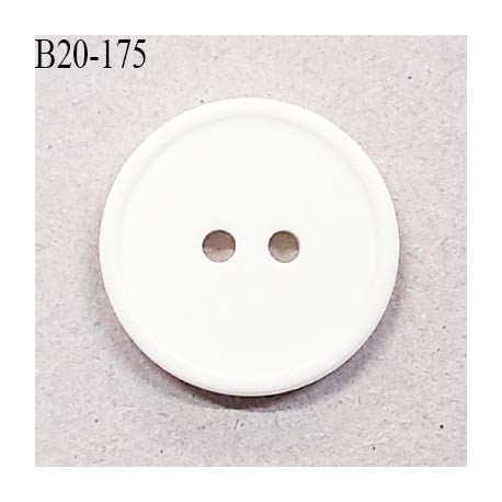 Bouton 20 mm en pvc couleur naturel 2 trous diamètre 20 mm épaisseur 3 mm prix à l'unité