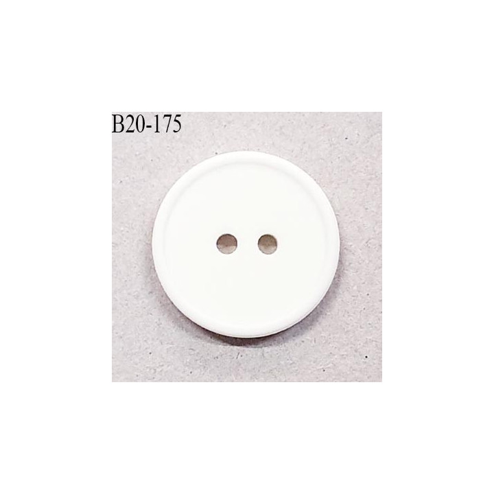 Bouton 20 mm en pvc couleur naturel 2 trous diamètre 20 mm épaisseur 3 mm prix à l'unité