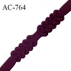 Ceinture ou bretelle 25 mm couleur pourpre style néoprène extensible pour maillot de bain ou autres prix à l'unité