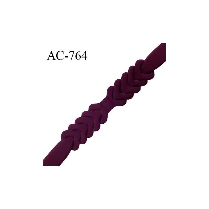 Ceinture ou bretelle 25 mm couleur pourpre style néoprène extensible largeur 2.5 cm longueur 53 cm prix à l'unité