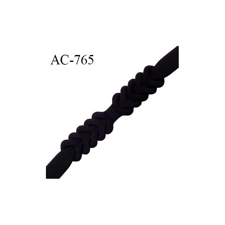 Ceinture ou bretelle 25 mm couleur noir style néoprène extensible largeur 2.5 cm longueur 53 cm prix à l'unité