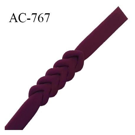 Ceinture ou bretelle 25 mm couleur pourpre style néoprène extensible largeur 2.5 cm longueur 55.5 cm prix à l'unité