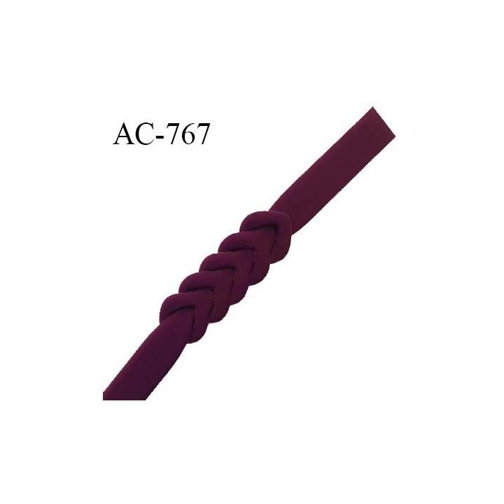 Ceinture ou bretelle 25 mm couleur pourpre style néoprène extensible largeur 2.5 cm longueur 55.5 cm prix à l'unité