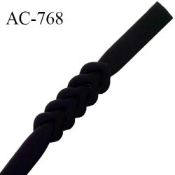 Ceinture ou bretelle 25 mm couleur noir style néoprène extensible largeur 2.5 cm longueur 55.5 cm prix à l'unité