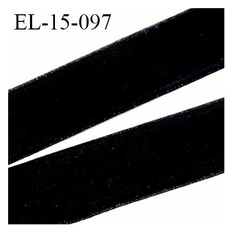 Elastique 16 mm velours sur une face couleur noir très doux bonne élasticité largeur 16 mm prix au mètre