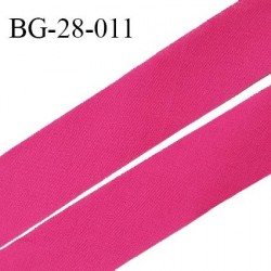 Biais à plat 28 mm à plier en polycoton couleur rose largeur 28 mm prix au mètre