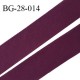 Biais à plat 28 mm à plier en polycoton couleur pourpre largeur 28 mm prix au mètre