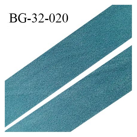Droit fil à plat 32 mm spécial lingerie et prêt à porter couleur bleu vert style duveteux fabriqué en France prix au mètre