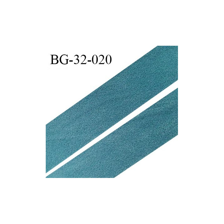 Droit fil à plat 32 mm spécial lingerie et prêt à porter couleur bleu vert style duveteux fabriqué en France prix au mètre