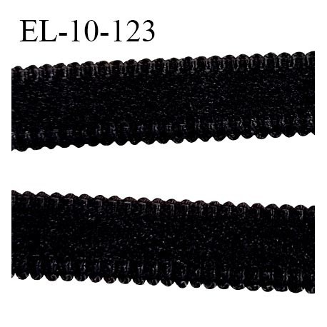 élastique 10 mm lingerie double picot couleur noir fabriqué en France largeur 10 mm double picot prix au mètre