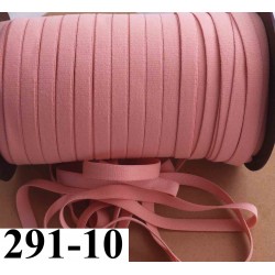 élastique plat largeur 10 mm couleur rose camélia vendu au mètre