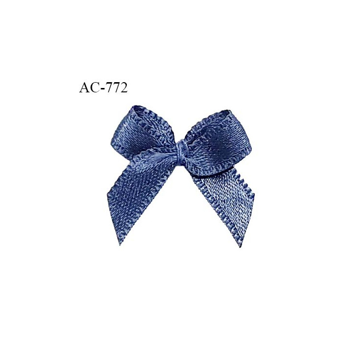 Noeud lingerie satin 20 mm couleur encre bleue haut de gamme largeur 20 mm hauteur 20 mm prix à l'unité
