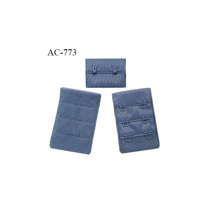 Agrafe 38 mm attache SG haut de gamme couleur encre bleue 3 rangées 2 crochets hauteur 57 mm fabriqué en France prix à l'unité