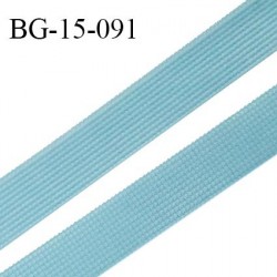 Droit fil à plat 15 mm spécial lingerie et prêt à porter couleur bleu polaire fabriqué en France prix au mètre