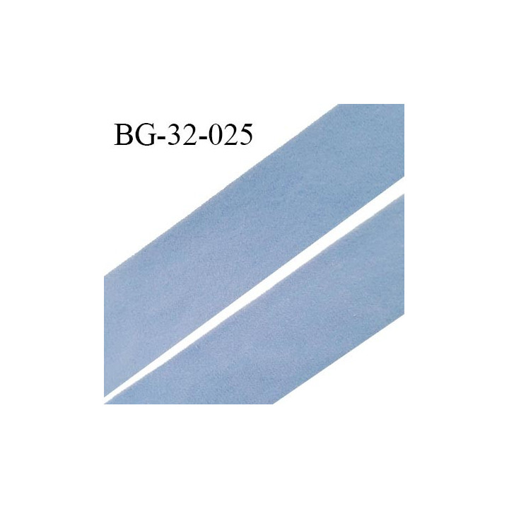 Droit fil à plat 32 mm spécial lingerie et prêt à porter couleur aigue marine style duveteux fabriqué en France prix au mètre