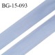 Droit fil à plat 15 mm fin spécial lingerie et prêt à porter couleur aigue marine grande marque fabriqué en France prix au mètre