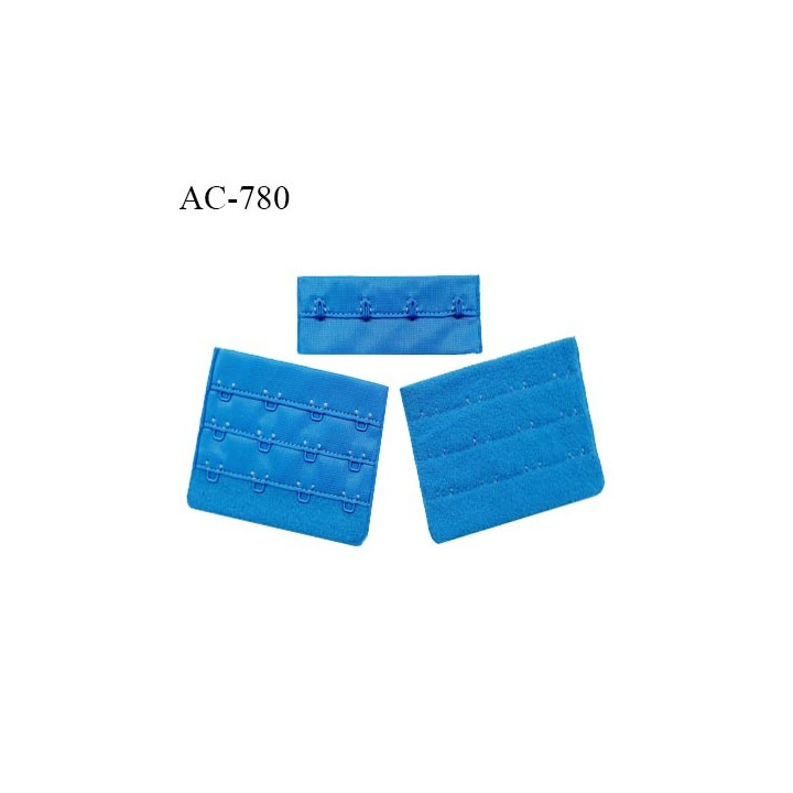 Agrafe 76 mm attache SG haut de gamme couleur bleu royal 3 rangées 4 crochets fabriqué en France prix à l'unité