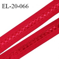 Elastique 19 mm bretelle et lingerie couleur rouge fabriqué en France pour une grande marque largeur 19 mm prix au mètre