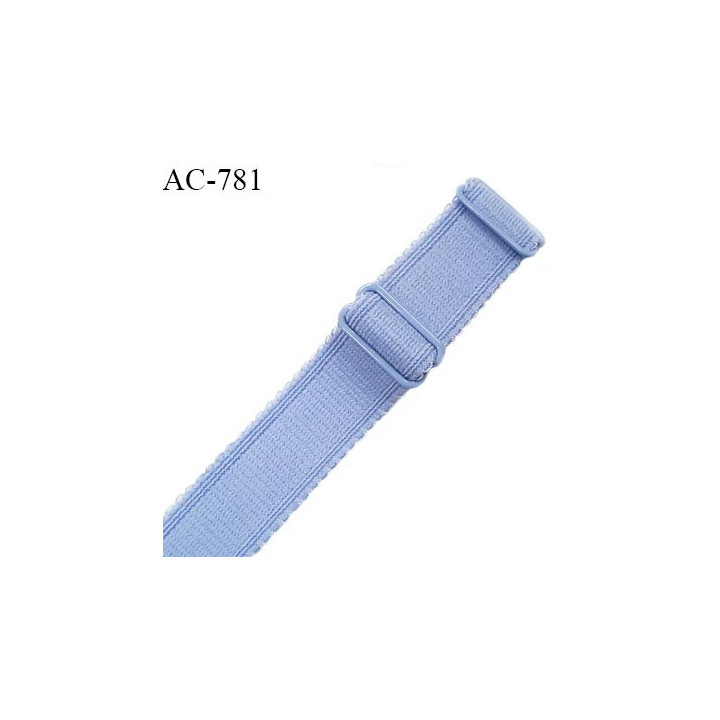 Bretelle 24 mm lingerie SG haut de gamme grande marque couleur bleu ciel finition avec 2 barrettes prix à la pièce