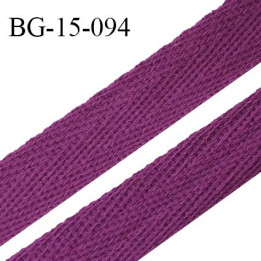 Biais sergé 15 mm galon 100 % coton couleur violine largeur 15 mm souple et très doux prix au mètre