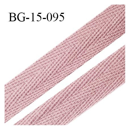 Biais sergé 15 mm galon 100 % coton couleur vieux rose largeur 15 mm souple et très doux prix au mètre