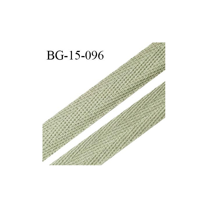 Biais sergé 15 mm galon 100 % coton couleur vert pâle largeur 15 mm souple et très doux prix au mètre