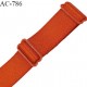 Bretelle 19 mm lingerie SG haut de gamme grande marque couleur orange cuivrée finition avec 2 barrettes prix à la pièce
