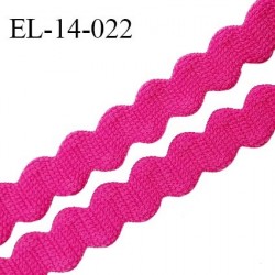 Elastique lingerie 14 mm croquet serpentine couleur rose indien grande marque fabriqué en France largeur 14 mm prix au mètre