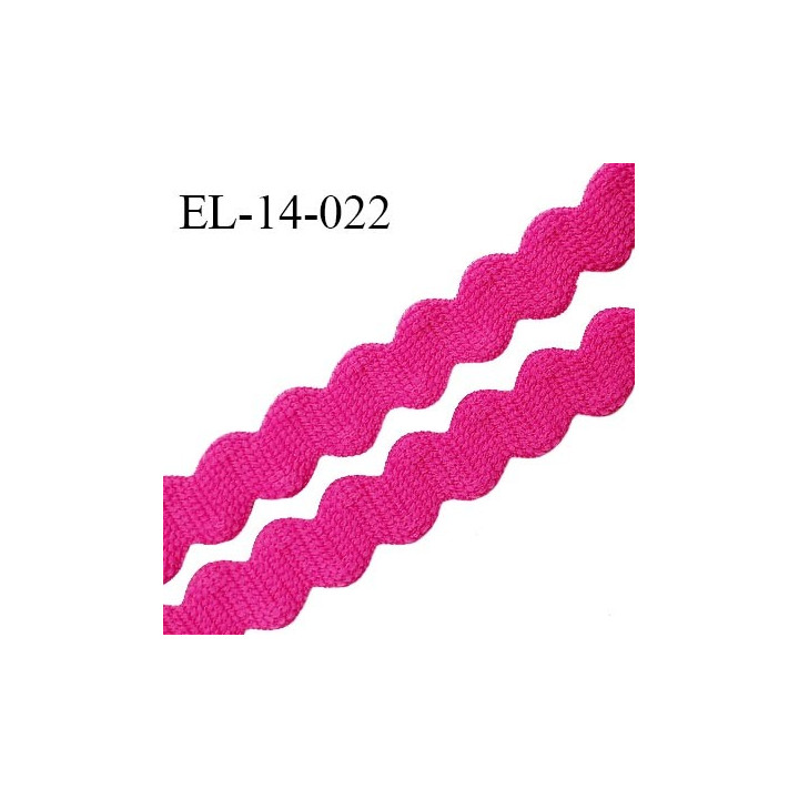 Elastique lingerie 14 mm croquet serpentine couleur rose indien grande marque fabriqué en France largeur 14 mm prix au mètre