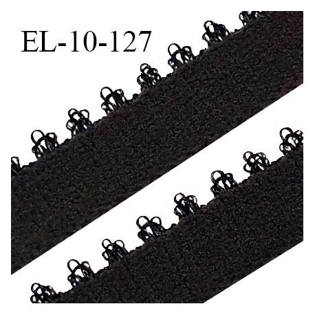 Elastique 10 mm lingerie haut de gamme fabriqué en France élastique souple couleur noir prix au mètre