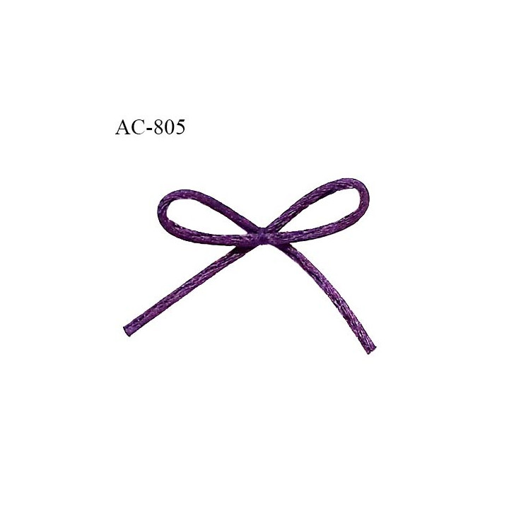 Noeud lingerie 30 mm haut de gamme queue de rat brillant couleur chianti ou aubergine largeur 30 mm hauteur 25 mm prix à l'unité