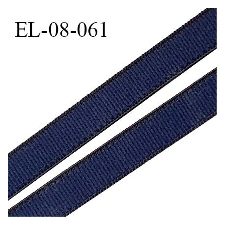 Elastique 8 mm lingerie haut de gamme fabriqué en France couleur bleu heroine élastique souple largeur 8 mm prix au mètre