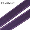 Elastique 20 mm bretelle et lingerie avec surpiqûres couleur chianti ou aubergine fabriqué en France prix au mètre
