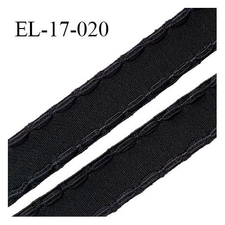 Elastique 16 mm bretelle et lingerie avec surpiqûres couleur noir forte élasticité fabriqué en France prix au mètre