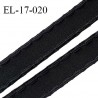 Elastique 16 mm bretelle et lingerie avec surpiqûres couleur noir forte élasticité fabriqué en France prix au mètre