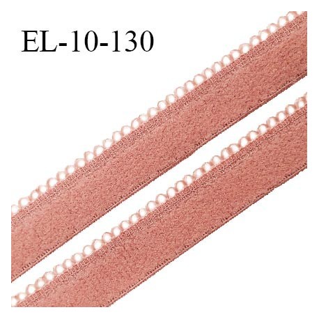 Elastique 10 mm lingerie haut de gamme couleur beige dune fabriqué en France largeur 10 mm + 2 mm picots prix au mètre