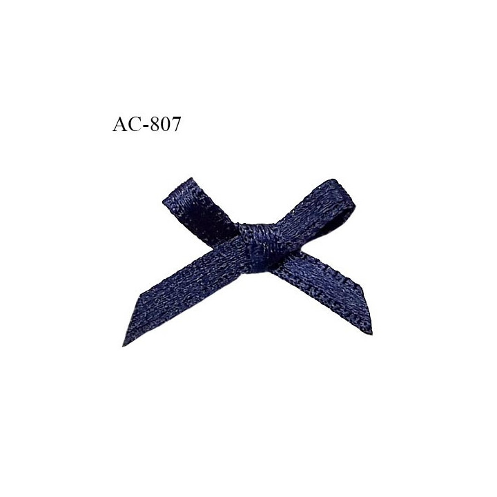 Noeud lingerie satin 20 mm couleur bleu astral haut de gamme largeur 20 mm hauteur 15 mm prix à l'unité