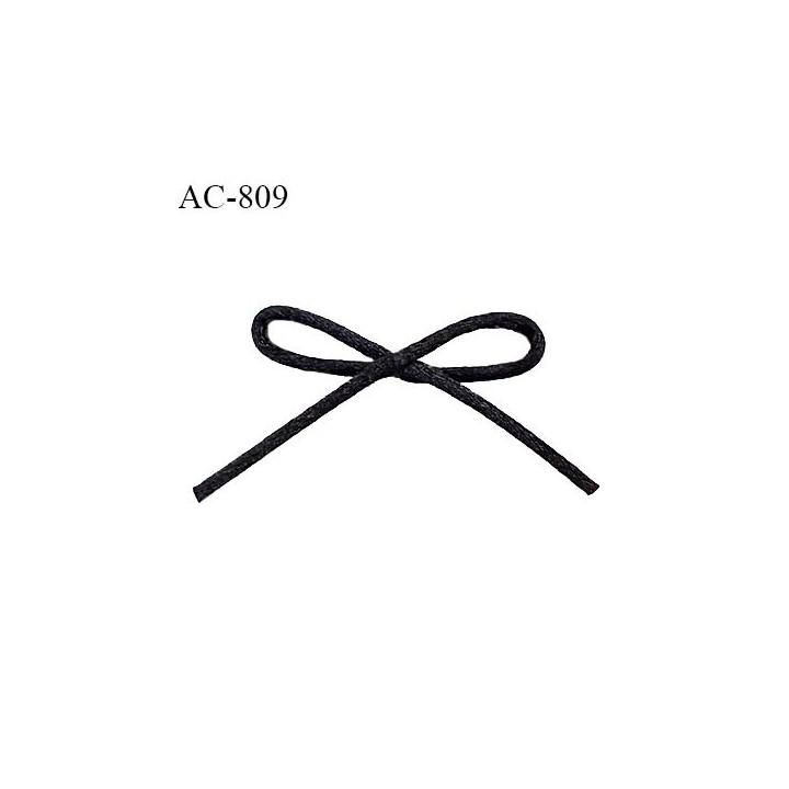 Noeud lingerie 30 mm haut de gamme queue de rat brillant couleur noir largeur 30 mm hauteur 25 mm prix à l'unité