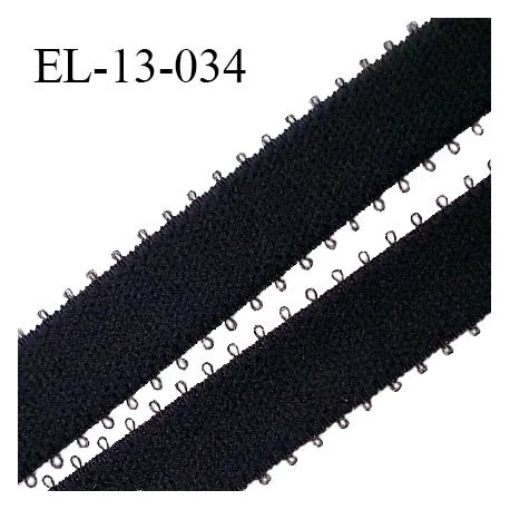 Elastique 13 mm picots couleur noir haut de gamme polyamide élasthanne largeur 13 mm prix au mètre