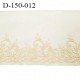 Dentelle broderie sur tulle 14 cm très haut de gamme largeur 14 cm couleur ivoire très belle prix au mètre