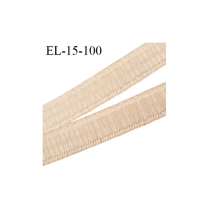 Elastique 16 mm froncé bretelle et lingerie couleur champagne rosé largeur 16 mm très grande marque prix au mètre