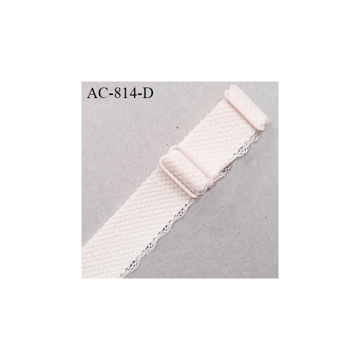 Bretelle lingerie SG 16 mm très haut de gamme couleur blush avec 2 barrettes prix à l'unité