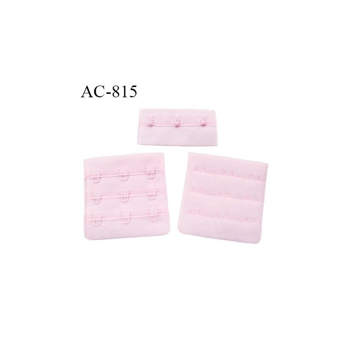 Agrafe 56 mm attache SG haut de gamme couleur rose 3 rangées 3 crochets hauteur 56 mm fabriqué en France prix à l'unité