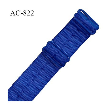 Bretelle 24 mm lingerie SG haut de gamme couleur bleu royal finition avec 2 barrettes prix à la pièce