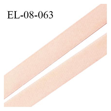 Elastique 8 mm lingerie haut de gamme fabriqué en France couleur saumon clair élastique fin souple duveteux prix au mètre