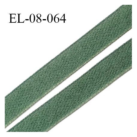 Elastique 8 mm lingerie haut de gamme fabriqué en France couleur vert sauge élastique fin souple duveteux prix au mètre