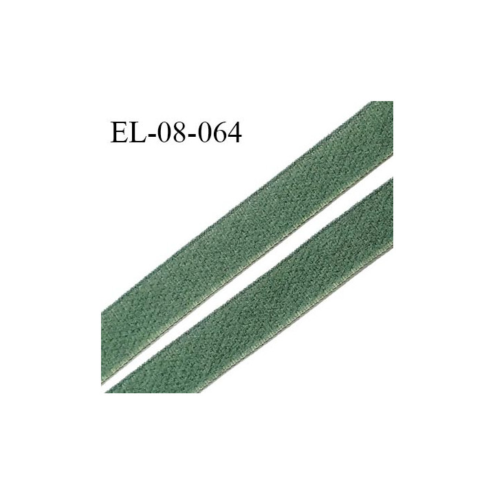 Elastique 8 mm lingerie haut de gamme fabriqué en France couleur vert sauge élastique fin souple duveteux prix au mètre