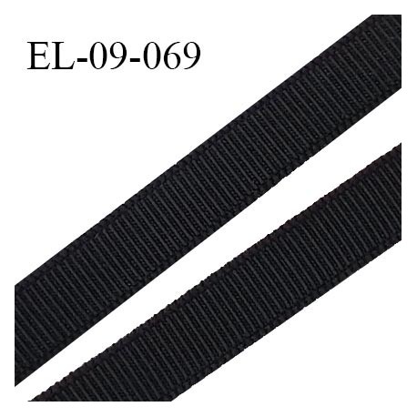 Elastique 9 mm lingerie haut de gamme fabriqué en France couleur noir bonne élasticité prix au mètre