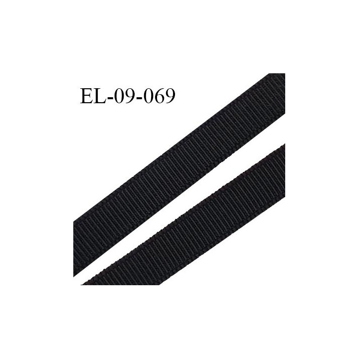 Elastique 9 mm lingerie haut de gamme fabriqué en France couleur noir bonne élasticité prix au mètre
